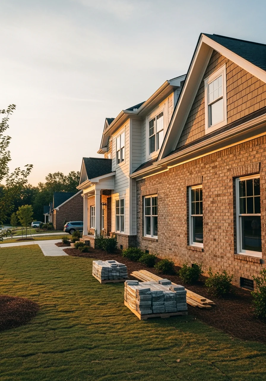 Calhoun homeowner standing in front of completed project, showcasing professional workmanship and customer satisfaction.