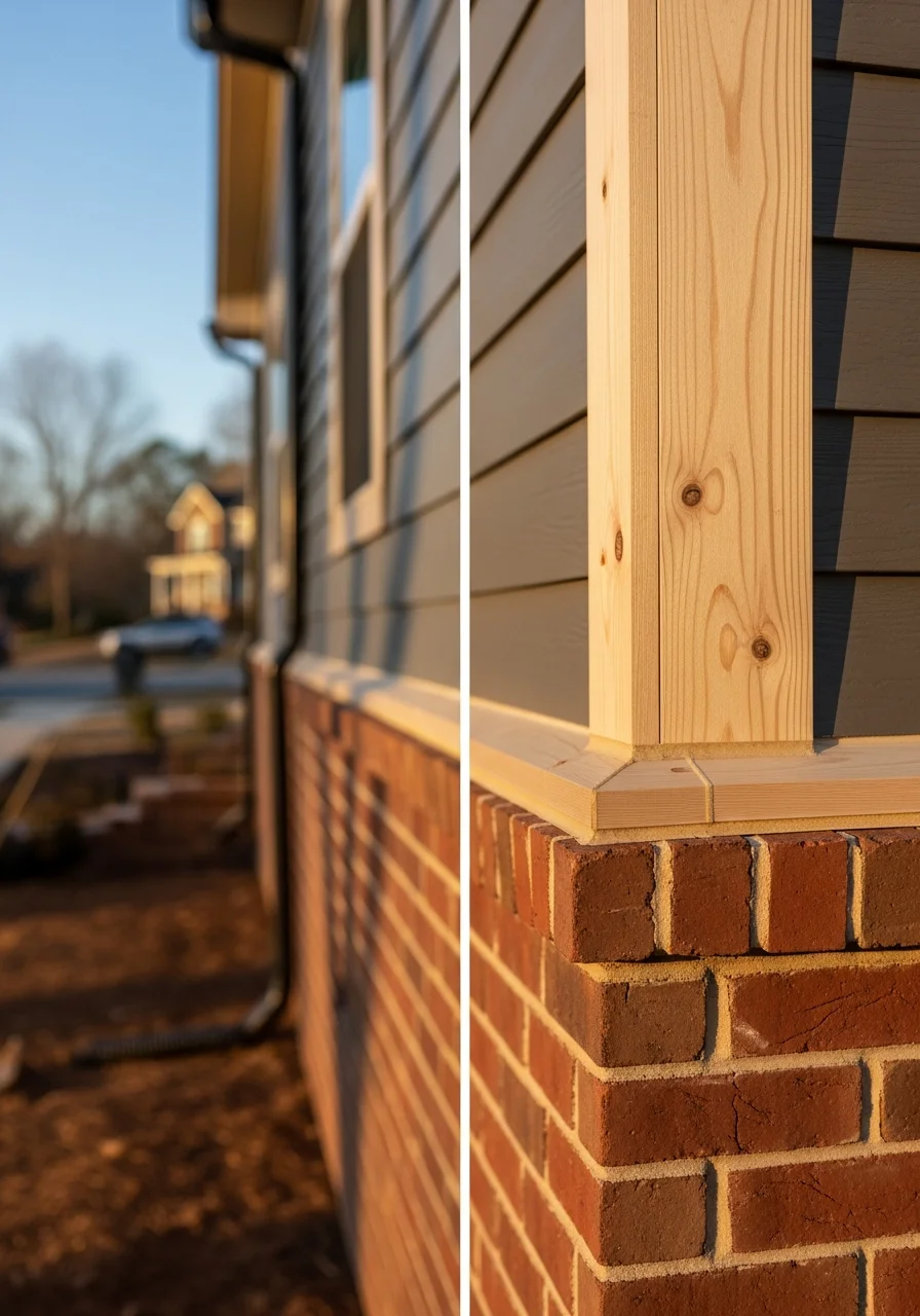 Close-up of completed work on a Northwest Georgia home, demonstrating quality craftsmanship and attention to detail.